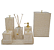 Kit 7 Peças com lixeira - Bege Pérola com Dourado - Imagem 3