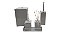 Kit Lavabo Completo - Cinza - Imagem 1
