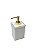 Saboneteira Liquida - Branco Liso com Dourado - Imagem 2
