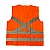 Colete de Sinalização laranja refletivo 1 Bolso SUPER SAFETY CA Isento - Imagem 2
