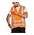 Colete de Sinalização laranja refletivo 1 Bolso SUPER SAFETY CA Isento - Imagem 1