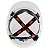 Capacete Branco com aba frontal, ajuste fácil H-700 3M C.A. 29638 - Imagem 2