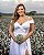 Vestido de Noiva Plus Size Civil Zibeline Ombro a Ombro - Imagem 2