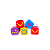 BORRACHA CUBO DECORADA JOY - Imagem 1