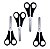TESOURA ESCOLAR BLACK INOX 130MM CABO PRETO - Imagem 3
