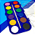 Aquarela Mega Acquacolor Metálica Kit 12 Cores para Escola e Arte - Imagem 1