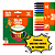 Kit Giz de cera 12 cores Leoleo material escolar atacado - Imagem 1