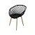 CADEIRA LOA PP BASE METAL COR MADEIRA - Imagem 1