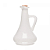 Garrafa para Azeite de Vidro Pintado Branco com Tampa de Cortiça 250ml - Imagem 2