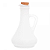 Garrafa para Azeite de Vidro Pintado Branco com Tampa de Cortiça 250ml - Imagem 4