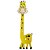 APLIQUE GRANDE 50X20 CM GIRAFA EM E.V.A DECORE COM ARTE - Imagem 1