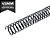ESPIRAL PARA ENCADERNAÇÃO 45MM PRETO (400 FOLHAS) 16 UNIDADES LASSANE - Imagem 1