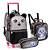 KIT MOCHILA DE RODINHAS COM LANCHEIRA E ESTOJO SO CUTE GATINHO SEANITE - Imagem 1