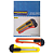 ESTILETE PLASTICO COLORIDO LARGO 18MM 24 UNIDADES MP451 MASTERPRINT - Imagem 1