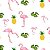PLASTICO ADESIVO LEOTACK ESTAMPADO FLAMINGO 45CM x 10M 80 MIC LEOARTE - Imagem 1