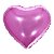 BALAO METALIZADO 18 CORACAO ROSE 6 UNIDADES MAKE+ - Imagem 1