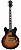 Guitarra Tagima Semi Acústica Blues 3000 Sunburst - Imagem 1