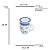 Caneca de Porcelana c/ tampa e filtro - Azul/branca - 310ml - Imagem 2