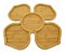Petisqueira Trevo com 05 divisórias MDF - 30x30cm - Imagem 1