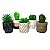 Vaso com planta artificial modelos sortidos 8x18cm unid - Imagem 1