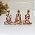 Conjunto de 03 pçs Mini Yoga Porcelana 6cm - Rose Gold - Imagem 1