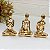Conjunto de 03 pçs Yoga Porcelana 6cm - Dourada - Imagem 1