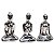 Conjunto de 03 pçs Yoga Porcelana 6cm - Prata - Imagem 3