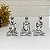 Conjunto de 03 pçs Yoga Porcelana 6cm - Prata - Imagem 1
