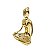Estátua de porcelana Zen Yoga Meditação - Dourado - Imagem 2