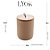 Potiche Cerâmica Lines Bege Tampa De Bambu 12,5cm - Lyor - Imagem 4