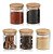 Conj 03 Pote de vidro Hermetico 220ml - Tampa de Bambu - Imagem 2