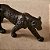 Leopardo em Resina Decorativo Preto 15x6,5cm - Imagem 1
