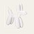 Escultura Cachorro Bexiga Branco Estátua Decoração Mart - 28cm - Imagem 3