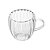 Jogo de 02 Xícaras Classic P/ café Parede Dupla Vidro 80ml - Imagem 3