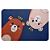 Tapete Absorvente Banheiro Urso Poliéster e PVC 38x58cm - Imagem 1