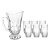 Conjunto de 7 pecas Diamante Jarra 1,5L + 06 Copos 260ml  Lyor - Imagem 1