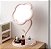 Espelho Portatil para maquiagem de Mesa Flor 30cm em Vidro - Imagem 3