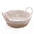 Cesta De Pão Redonda Com Alças Tecido Natural - 24cm Wolff - Imagem 5