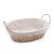 Cesta De Pão Oval Com Alças Tecido Natural - 27cm Wolff - Imagem 3