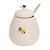 Meleira De Porcelana C/ Pegador E Tampa Bee 300ml - Imagem 2