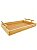 Bandeja Quadrada decorativa para servir C/ Alça 32,5cm em Bambu - Imagem 1