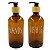 Kit Porta Sabonete Líquido e bandeja 3 Peças 500ml em Vidro - Imagem 2