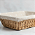 Cesto De Pão Retangular Tecido Natural - 28cm - Flor - Imagem 2