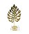 Escultura Folha de adão Dourado Decorativa 15cm em Metal - Imagem 7