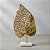 Escultura Folha Decorativa 49cm em Metal e Marmore Grande - Imagem 4