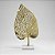 Escultura Folha Decorativa 49cm em Metal e Marmore Grande - Imagem 2