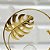 Escultura Folha Dourado com Esfera Decorativa 15cm em Metal - Imagem 2
