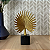 Escultura Decorativa Folha Leque em Resina Dourado 18x13,5cm - Imagem 5