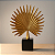 Escultura Decorativa Folha Leque em Resina Dourado 18x13,5cm - Imagem 2