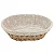 Cesta De Pão Fruteira Oval Tecido Natural 26cm Flor - Imagem 7